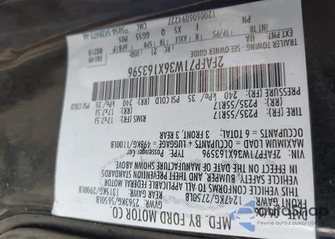 2006 Ford Crown Victoria Police/Police Interceptor z USA, uszkodzony, nr VIN 2FAFP71W36X163596